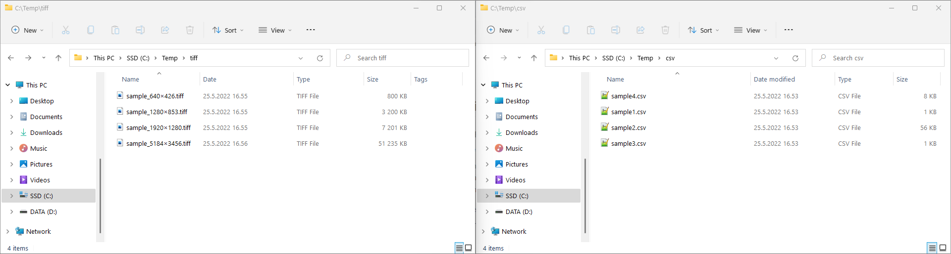 Open two File Explorers side by side